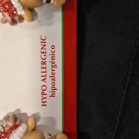 Vintage Christmas Holiday Rudolph The Reindeer Earrings. C. - Picture 2 of 4